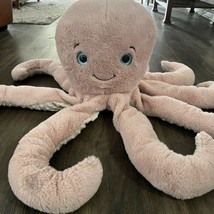 Octopus Plush XL 36&quot; Giant Jumbo Pink Stuffed Animal Minky Dot Big Eye Walmart - £52.22 GBP