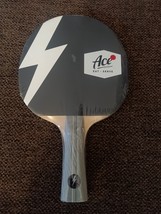 Ace Ping Pong Paddle Eat Serve Lightning Bolt Design Black/Red  New in P... - $333.59 MXN