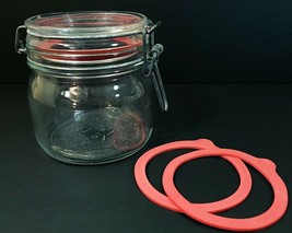 Triomphe France Canister Jar W/New Rubber Seal on Lid 2 Extra Seals 4.5&quot;... - £12.69 GBP