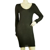 Isabel Benenato Black Bodycon Mini Length Long Sleeves Woolen Dress sz 42 - $113.85