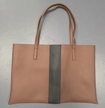 Vince Camuto Luck Tote Brown Black Vegan Leather Large Shoulder Bag Purse - €12,73 EUR
