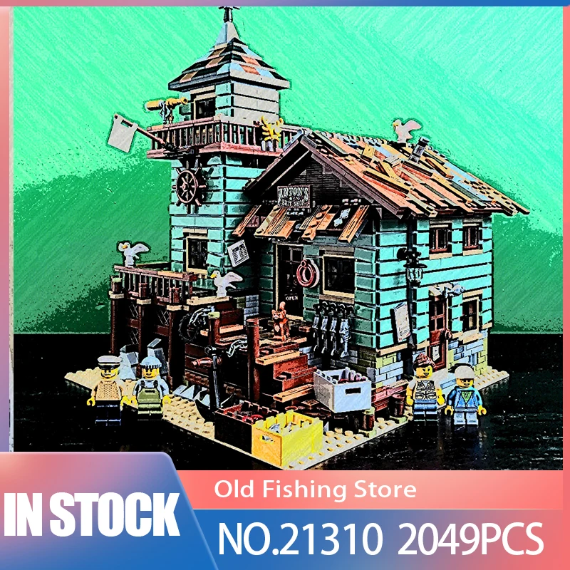MOC 16050 Old Fishing Store Model Fit Creative Expert Modular House Building - £146.99 GBP+