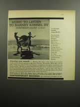 1957 Contemporary Records Advertisement - Music to Listen to Barney Kessel By - £14.45 GBP