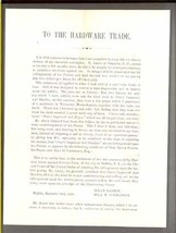 Barton Buffalo Aiken Franklin NH Axe patent dispute broadsheet 1856 anti... - $14.00