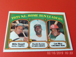 1972 TOPPS#89 1971 N.L. Hr Leaders AARON/STARGELL Nm / Mint Or Better - £116.25 GBP