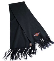 Harley Davidson Scarf H.D. Black Knit  Embroidered Logo RKS Products Motorcycle - £8.97 GBP