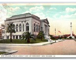 Public LIbrary and Lee Monument New Orleans Louisiana LA UNP WB Postcard Y6 - $4.49