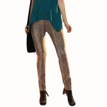 Rock &amp; Republic Women Size Snake Skin Gold Metallic 5 pocket  Mid Rise Jeans 12 - £22.65 GBP