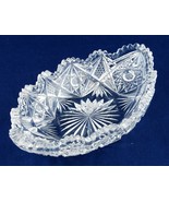 American Brilliant Cut Glass Relish Candy Dish Crystal - £16.02 GBP