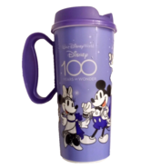 Walt Disney 100 Years of Wonder Travel Mug Whirley Purple Plastic Cup 16 oz - $12.81