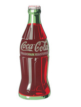 Coca-Cola Porcelain Bottle Shaped 27 inch Sign Retro - £62.30 GBP