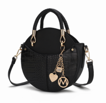 Nobella Croco Cross-Body Bag with Removable Shoulder Strap - Black - $57.62