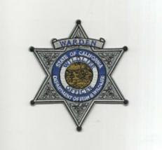 Warden Wildlife Officer - State of California Dept. Fish &amp; Wildlife Patch - £11.79 GBP