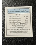 Monopoly Scooby-Doo Collectors Ed. Part: Title  Deed - Funland Tunnel Of... - $5.70 CAD