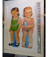 4 Great Big Paper dolls&quot; By Saalfield   vintage 1949 tall boy and girls ... - $24.99