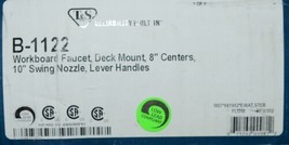 T S Workboard Faucet B-1122 Deck Mount 8 Inch Centers 10 Inch Swing Nozzle - $128.99