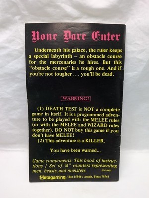 *Rules Only* The Fantasy Trip Death Test MicroQuest 1 Item image 2