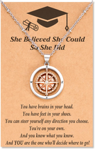 Graduation Gifts for Her 2024, Compass Necklace for Women Girls, Chain 18+2 Inch - £24.88 GBP