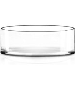 Wide Cylinder Clear Glass Vase, By Cys Excel (H: 4&quot; D: 12&quot;) | Glass Flow... - £37.49 GBP