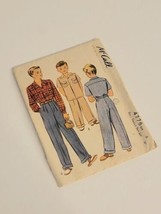 1940's McCall's Sewing Pattern 4776 Boy's Slacks and Shirt Suit Size 6 - £13.72 GBP