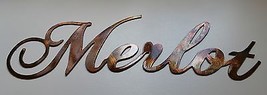 Merlot Sign Copper/Bronze Plated 15 1/2&quot; x 4 1/2&quot; - £14.94 GBP