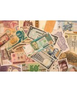 World Notes, 50 Note Lot. Europe, Asia, Africa, Central &amp; South America. - $171.23 CAD
