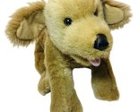 Build A Bear Dog Plush Fur Tan  Stuffed Animal Toy 18&quot; Brown Eyes - $10.84