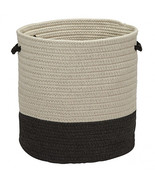 Colonial Mills 15 x 15 x 16 in. Sunbrella Coastal Basket Ebony - $132.95