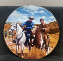 Classic TV Westerns 1990 Lone Ranger &amp; Tonto, Collector&#39;s Porcelain Plat... - £14.71 GBP