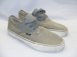 Polo Ralph Lauren Morray Men 9.5 D Lace Up Casual Sneaker Shoes Gray Vtg Burlap - $28.01