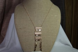 Plunder Necklace (new) GOLD TIERED WATERFALL STYLE W/ CIRCLES 28&quot; - $23.99