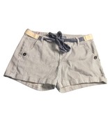 Wallflower Juniors Seersucker Shorts Size 9  (98% Cotton) Pockets Tie Belt - $8.99 CAD