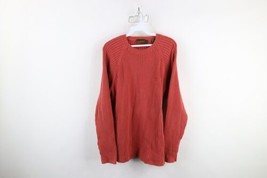 Vintage 90s Y2K Timberland Mens Medium Faded Chunky Ribbed Knit Sweater Red - £39.25 GBP