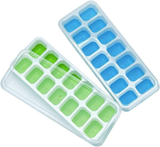 Ice Cube Trays, Silicone Easy-Release and Flexible 14-Ice Trays with Spi... - $10.57