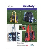 Simplicity 1338 Tote Bag, Backpack, and Coin Purse Sewing Pattern, One Size - $9.29 CAD