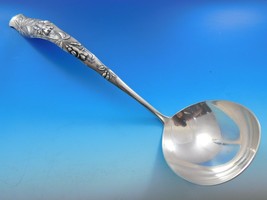 Flora by Shiebler Sterling Silver Soup Ladle 13 1/2" Floral Motif Vintage Server - $2,582.57 CAD