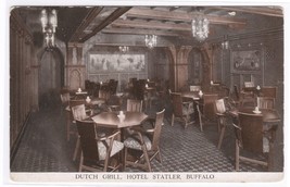 Dutch Grill Interior Hotel Statler Buffalo NY postcard - £4.34 GBP
