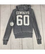 Dallas Cowboys 60 NFL HerStyle XS Silver Full Zip Hoodie New Women - $41.86 CAD