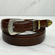 Torino Embossed Italian Calfskin Leather Belt Size 42 Mens Made in USA - £23.45 GBP