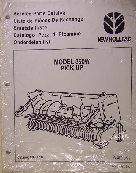New Holland 350W Windrow Heads for Forage Harvesters Parts Manual - $10.00
