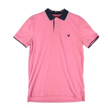 American Eagle Outfitters Men&#39;s M Neon Pink &amp; Black Polo Shirt Slim Fit Aeo - £15.41 GBP