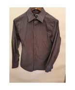 Apt 9 Men Clothing Striped medium black striped long sleeve button up sh... - $9.95