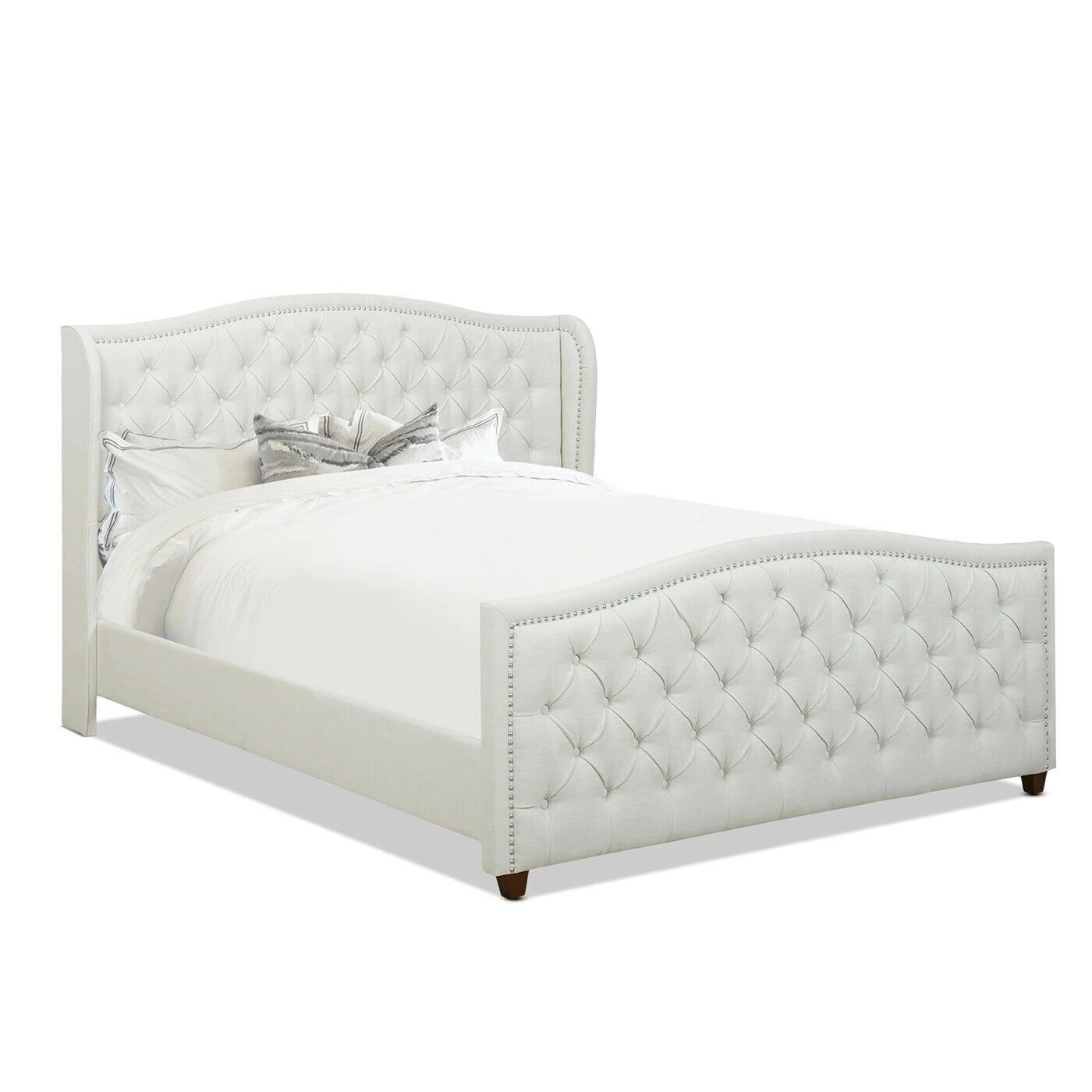 Primary image for Jennifer Taylor Gracewood Hollow Follett Tufted Wingback Upholstered Bed QUEEN