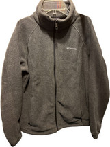 Columbia Men’s L Gray Long Sleeve Full Zip Polyester Fleece Jacket - £15.56 GBP
