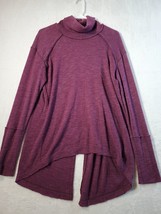 Free People We The Free Sweater Womens Medium Purple Long Sleeve Open Back - £19.54 GBP