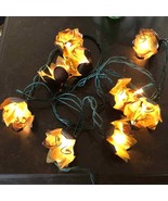Vtg 9 String Lights Lotus Flower Fairy Lights Bedroom Home Decor Wall Ha... - $48.43 CAD