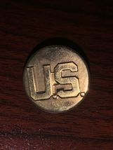 WW2 US ARMY Enlisted U.S. Screwback Pin Collar BRASS DISK Disc INSIGNIA - $19.80