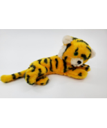 Vintage Dakin Tiger Plush 8&quot; Orange Black Stripe Laying Cub Plush Toy  B26 - £11.34 GBP