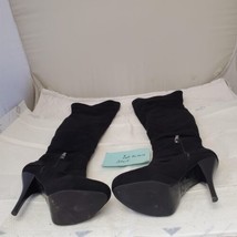 GUESS By Marciano Black Faux Leather High Heel Boots Size 8M - £27.06 GBP