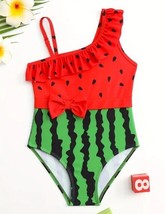 NEW Watermelon Girls Ruffle Swimsuit Bathing Suit - £10.19 GBP